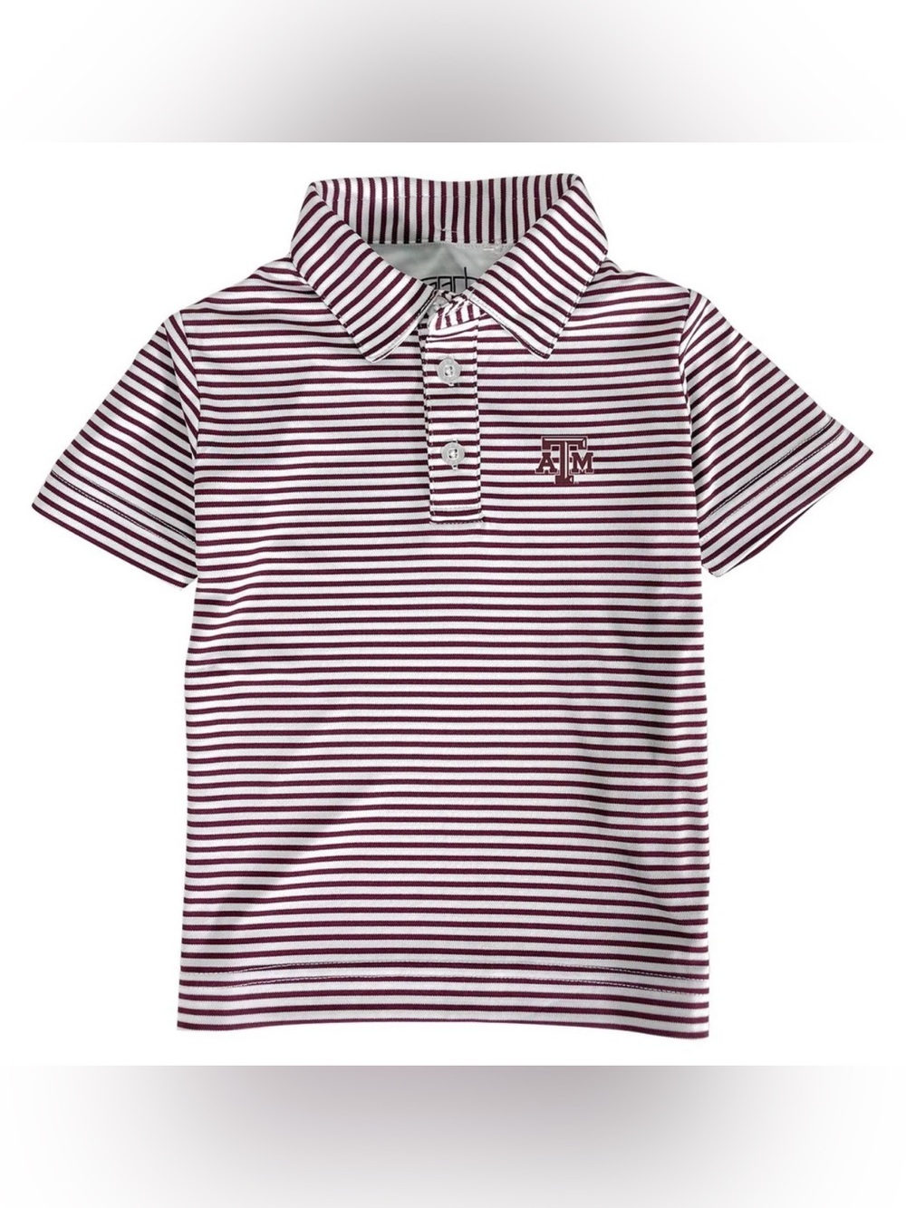 GARB Texas A&M Aggies Embroidered Striped Performance Polo - S (5-6Y)